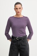 United Colors of Benetton tričko s dlouhým rukávem dámské bavlněné fialové 339PD10C4