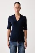 United Colors of Benetton тениска дамска от памук тъмносиня 3GA8D400U