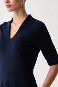 United Colors of Benetton T-shirt damski bawełniany granatowy 3GA8D400U