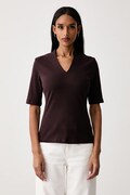 United Colors of Benetton тениска дамска от памук кафява 3GA8D400U