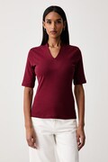 United Colors of Benetton тениска дамска от памук бордо 3GA8D400U