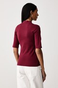 United Colors of Benetton T-shirt damski bawełniany bordowy 3GA8D400U