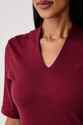United Colors of Benetton T-shirt damski bawełniany bordowy 3GA8D400U