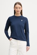 U.S. Polo Assn. Maglietta a maniche lunghe da donna in cotone blu navy WUP0785