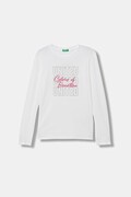 United Colors of Benetton tričko s dlhým rukávom detské bavlnené biele 3I9WC10S7