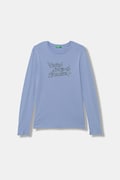 United Colors of Benetton tričko s dlhým rukávom detské bavlnené modré 3I9WC10S7