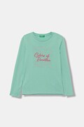 United Colors of Benetton longsleeve dziecięcy bawełniany zielony 3I9WC10S7