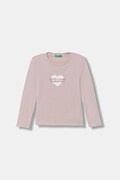 United Colors of Benetton longsleeve bawełniany dziecięcy kolor różowy 3I9WG10LT
