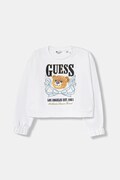 Guess bluza bawełniana dziecięca kolor biały z aplikacją J6GQ00 KA6R4