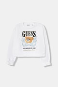 Guess bluza bawełniana dziecięca kolor biały z aplikacją J6GQ00 KA6R4