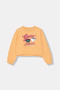 Guess bluza bawełniana dziecięca kolor pomarańczowy z aplikacją J6GQ00 KA6R4