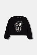 Guess bluza bawełniana dziecięca kolor czarny z aplikacją J6GQ00 KA6R4