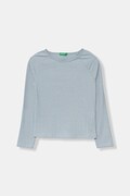 United Colors of Benetton longsleeve dziecięcy z bawełną niebieski 3V10C10SC