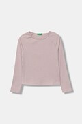 United Colors of Benetton longsleeve dziecięcy z bawełny różowy 3V10C10SC