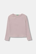 United Colors of Benetton longsleeve dziecięcy z bawełny różowy 3V10C10SC