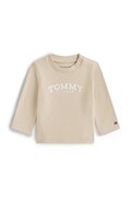 Tommy Hilfiger longsleeve niemowlęcy kolor beżowy z aplikacją KN0KN02147