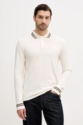 Tommy Hilfiger longsleeve bawełniany kolor beżowy z aplikacją MW0MW41623