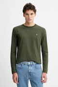 Marc O'Polo longsleeve bawełniany kolor zielony gładki 620201252210
