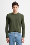 Marc O'Polo longsleeve bawełniany kolor zielony gładki 620201252210