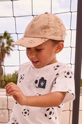 Mayoral czapka z daszkiem bawełniana dziecięca kolor beżowy 10194