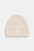 Tommy Hilfiger czapka wełniana kolor beżowy AW0AW18515