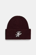 Tommy Hilfiger czapka wełniana kolor bordowy AW0AW18515
