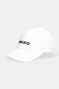 Pinko czapka z daszkiem bawełniana kolor biały 106739 A38Q