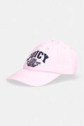 Juicy Couture czapka z daszkiem damska bawełniana CREST CAP różowa JCAWH126708