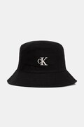 Calvin Klein pălărie tip bucket pentru femei, din bumbac neagră LV04F5101G