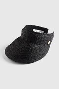 Seafolly czapka z daszkiem damska Raffia Visor czarna 71802-HT