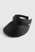 Seafolly czapka z daszkiem damska Raffia Visor czarna 71802-HT