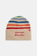 United Colors of Benetton czapka dziecięca kolor beżowy 6JKXCA02S