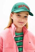 Tommy Hilfiger čiapka so šiltom detská bavlnená zelená KA0KA00050