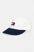 Tommy Jeans czapka z daszkiem męska bawełniana biała AM0AM14266
