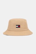 Tommy Jeans καπέλο bucket Ανδρικό βαμβακερό μπεζ AM0AM14267