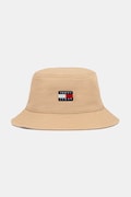 Tommy Jeans καπέλο bucket Ανδρικό βαμβακερό μπεζ AM0AM14267
