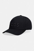 BOSS czapka z daszkiem bawełniana Boss kolor czarny 50556418