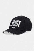 Just Cavalli czapka baseballowa męska bawełniana czarna 80QAZK80 ZG318