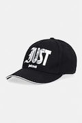 Just Cavalli czapka baseballowa męska bawełniana czarna 80QAZK80 ZG318