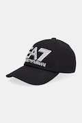 EA7 Emporio Armani șapcă de baseball din bumbac culoarea negru, AF15502.7X000597