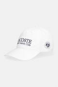Lacoste czapka z daszkiem bawełniana beżowa RK0378