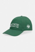 Lacoste czapka z daszkiem bawełniana zielona RK0378