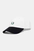 Fred Perry czapka z daszkiem bawełniana biała HW2303