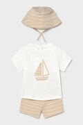 Mayoral komplet bawełniany niemowlęcy kolor beżowy 1666