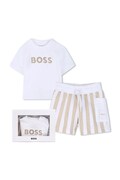 BOSS komplet codzienny dziecięcy bawełniany beżowy J53048