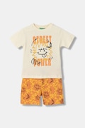United Colors of Benetton compleu de zi pentru copii, din bumbac bej 34UTGK00U