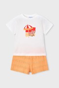 Mayoral komplet bawełniany dziecięcy kolor pomarańczowy 3231