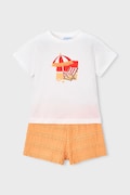 Mayoral komplet bawełniany dziecięcy kolor pomarańczowy 3231