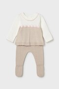 Βρεφικό βαμβακερό σετ Mayoral Newborn χρώμα: μπεζ, 1594