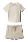 Calvin Klein Jeans Σετ βρέφους βαμβακερό μπεζ LVCKSJI09B